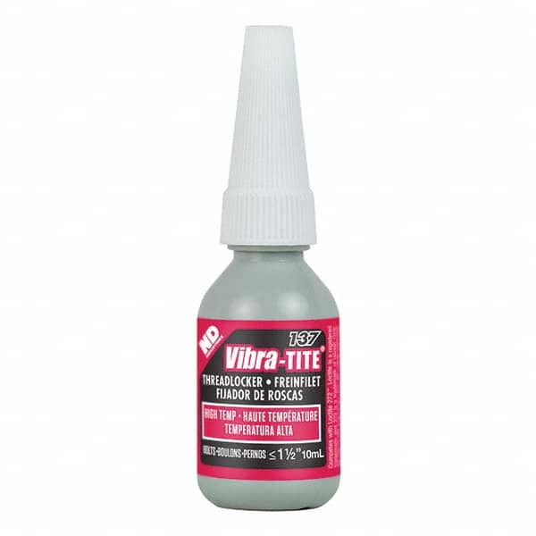 Vibra-Tite - 10 mL Bottle, Red, High Temp/High Strength Threadlocker - Eagle Tool & Supply