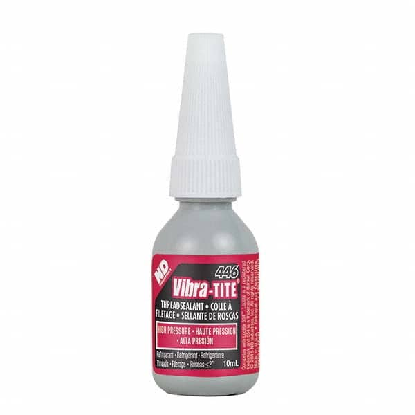 Vibra-Tite - 10 mL Bottle, Red, Refrigerant - High Pressure Thread Sealant - Eagle Tool & Supply