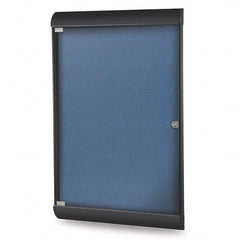 Ghent - Cork Bulletin Boards Style: Enclosed Bulletin Board Color: Navy - Eagle Tool & Supply