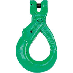 Campbell - 3/8" Chain Diam, 100 Chain Grade Clevis Hook - 8,800 Lb Capacity, 7/16" ID, 1/2" Pin Diam, 1-7/8" Hook Throat, 5-5/32" OAL, 1-1/8" Hook Width - Eagle Tool & Supply