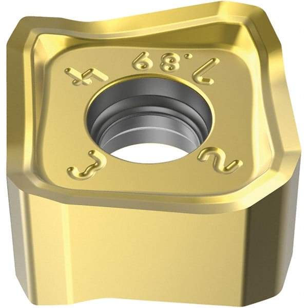 Seco - SNMX1407 M10 Grade F40M Carbide Milling Insert - TiAlN Finish, 6.59mm Thick, 14mm Inscribed Circle - Eagle Tool & Supply