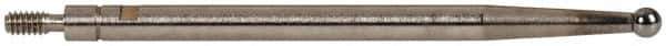 INTERAPID - 0.08" Ball Diam, Carbide, Ball Test Indicator Contact Point - 1-3/8" Contact Point Length, Use with Brown & Sharpe Interapid 312 Dial Test Indicators (Except 74.111965 & 74.111958) - Eagle Tool & Supply