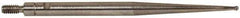 INTERAPID - 0.031" Ball Diam, Carbide, Ball Test Indicator Contact Point - 1-3/8" Contact Point Length, Use with Brown & Sharpe Interapid 312 Dial Test Indicators (Except 74.111965 & 74.111958) - Eagle Tool & Supply