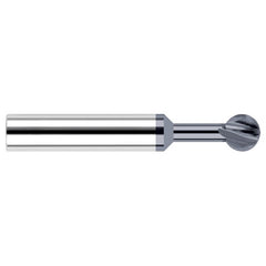 Undercutting End Mills - 0.1870″ (3/16″) Cutter Diameter × 0.4370″ (7/16″) Neck Length × 300° Carbide Undercutting End Mill, 4 Flutes, AlTiN Coated - Exact Industrial Supply