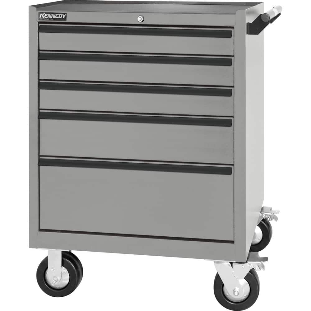 Tool Roller Cabinets; Overall Weight Capacity: 2800 lb; Drawer Capacity: 120 lb; Top Material: Steel; Color: Red; Overall Depth: 20 in; Overall Height: 40 in; Overall Width: 29; Locking Mechanism: Tubular Key Lock; Number Of Locks: 1; Drawer Slide Type: B