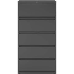 File Cabinets & Accessories; File Cabinet Type: Horizontal; Color: Charcoal; Material: Steel; Number Of Drawers: 5.000