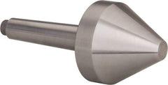 Riten - 2-1/8" Head Diam, Hardened Tool Steel Bull Nose Point Solid Dead Center - 2MT Morse Taper, 2-1/8" Point Diam, 1.4" Point Length - Eagle Tool & Supply