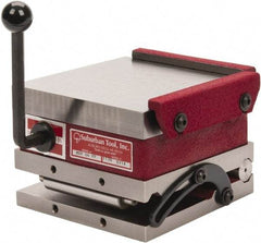 Suburban Tool - 6" Long x 6" Wide x 4-1/4" High, Fine Pole, Steel Sine Plate & Magnetic Chuck Combo - 0.0002" Tolerance, Square to 0.0002", (2) Rails & Handle - Eagle Tool & Supply