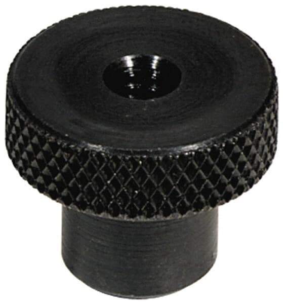 Jergens - 1-1/2 Inch Head, Steel Knob - Knurled, Carbon Steel, with Black Oxide Finish - Eagle Tool & Supply