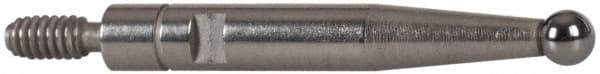 INTERAPID - 0.08" Ball Diam, Carbide, Ball Test Indicator Contact Point - 0.65" Contact Point Length, Use with Brown & Sharpe Interapid 312 Dial Test Indicators (Except 74.111965 & 74.111958) - Eagle Tool & Supply