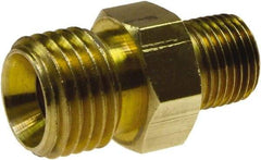 Coilhose Pneumatics - 3/8 Male Thread, Brass Industrial Pipe Adapter - MNPSM x MNPTF, 300 psi - Eagle Tool & Supply