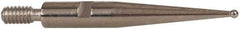 INTERAPID - 0.031" Ball Diam, Carbide, Ball Test Indicator Contact Point - 0.65" Contact Point Length, Use with Brown & Sharpe Interapid 312 Dial Test Indicators (Except 74.111965 & 74.111958) - Eagle Tool & Supply