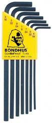 Bondhus - 7 Piece L-Key Hex Key Set - Eagle Tool & Supply