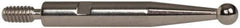 INTERAPID - 0.08" Ball Diam, Steel, Ball Test Indicator Contact Point - 0.65" Contact Point Length, Use with Brown & Sharpe Interapid 312 Dial Test Indicators (Except 74.111965 & 74.111958) - Eagle Tool & Supply