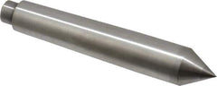 Riten - 0.599" Head Diam, Carbide-Tipped Steel Standard Point Solid Dead Center - B&S 6 Brown & Sharpe Taper, 0.599" Point Diam, 15/16" Point Length, 3-5/8" OAL - Eagle Tool & Supply