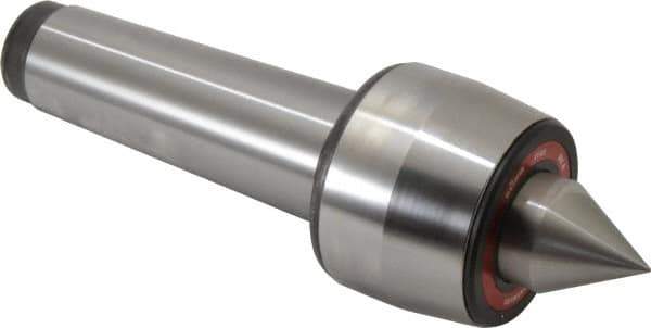 Rohm - MT6 Taper Shank, 4.134" Head Diam 2,500 Lb Capacity Live Center - 2,600 Max RPM, 3.217" Head Length, 1.9685" Point Diam, 2.264" Point Len, 7,700 Lb Max Workpc, 13.15" OAL, Standard Point - Eagle Tool & Supply