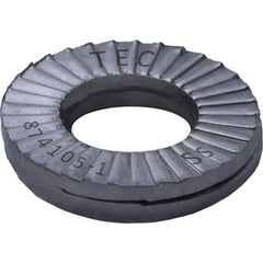 Wedge Lock Washers; Thread Size: #10; M5; Material: Stainless Steel; Inside Diameter: 0.213 in; Outside Diameter: 0.425 in; Finish: Uncoated; Hardness: Kolsterize Case Hardened; Standards: MIL-STD-1312-7   ISO 9001:2008    ISO TS16949; Thickness: 2.2 in