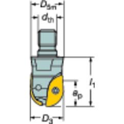 R216-20T10 Coromant Ball Nose Endmill Exchangeable Head - Eagle Tool & Supply