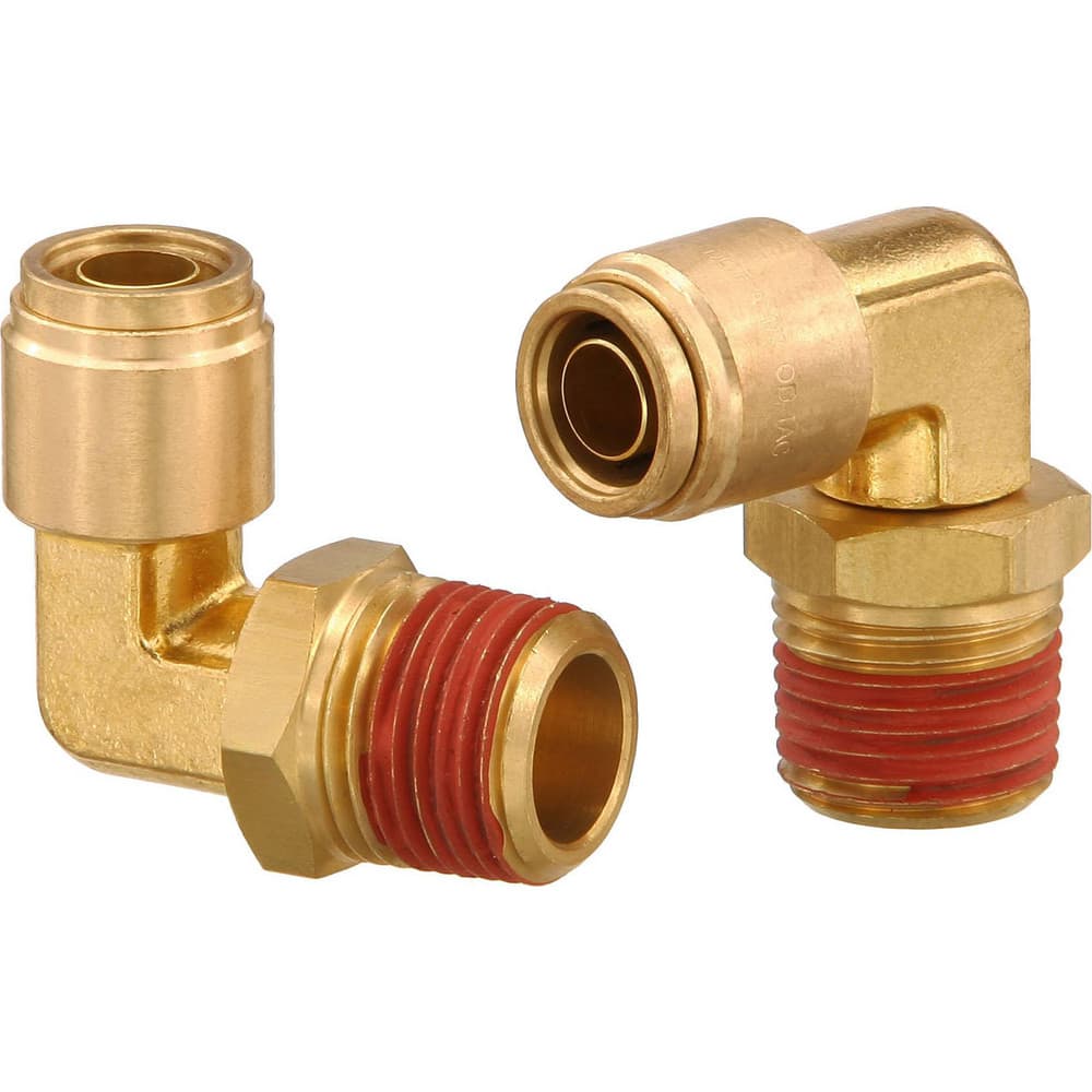 Metal Push-To-Connect Tube Fittings; Fitting Type: EL SWV; Connection Type: Push-to-Connect x MNPT; Material: Brass; Thread Size: 1/4″; Tube Outside Diameter: 5/32; Fitting Shape: 90 ™ Elbow; Maximum Working Pressure (Psi - 3 Decimals): 250.000; Standards