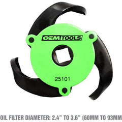 Oil Change Tools; Type: 3-Jaw Adjustable Magnetic Oil Filter Wrench; For Use With: Light Truck & Passenger Vehicles; Features: 3/8 in Square Drive; Holds Filters in Place with Magnets; Spring Loaded Legs For a Secure Grip; Minimum Diameter (Inch): 2.4 in;