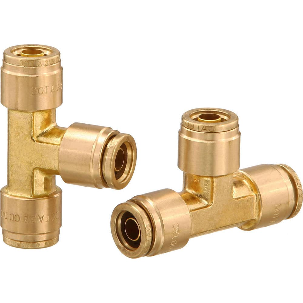 Metal Push-To-Connect Tube Fittings; Fitting Type: TEE UNION; Connection Type: Push-to-Connect; Material: Brass; Tube Outside Diameter: 5/8; Fitting Shape: Tee; Maximum Working Pressure (Psi