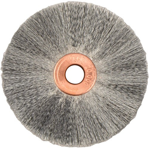 2″ Small Diameter Crimped Wire Wheel, .003″ Steel Fill, 1/4″ Arbor Hole - Eagle Tool & Supply
