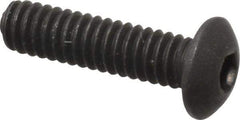 Value Collection - #5-40 UNC Hex Socket Drive, Button Screw - Alloy Steel, Black Oxide Finish, Fully Threaded, 1/2" Length Under Head - Eagle Tool & Supply