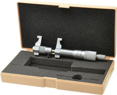 Mitutoyo - 2 to 3 Inch Range, Carbide Satin Chrome Coated, Mechanical Inside Caliper Micrometer - 0.001 Inch Graduation, 0.0004 Inch Accuracy - Eagle Tool & Supply