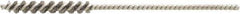 Brush Research Mfg. - 0.189" Diam Helical Stainless Steel Tube Brush - Single Spiral, 0.003" Filament Diam, 1" Brush Length, 3" OAL - Eagle Tool & Supply
