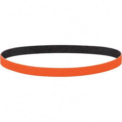 Dynabrade - 3/4" Wide x 34" OAL, 120 Grit, Ceramic Abrasive Belt - Ceramic, Coated, Y Weighted Cloth Backing, Wet/Dry - Eagle Tool & Supply
