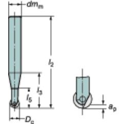 R216F-10A12C-053 CoroMill Ball Nose Finishing - Eagle Tool & Supply