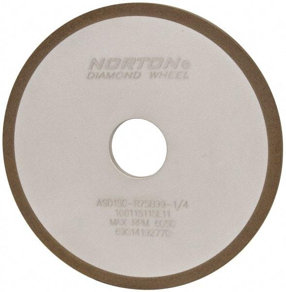 Norton - 6" Diam x 1-1/4" Hole x 1/4" Thick, 180 Grit Surface Grinding Wheel - Diamond, Type 1A1, Very Fine Grade, Resinoid Bond - Eagle Tool & Supply