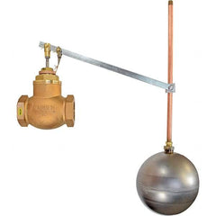 Control Devices - 2" Pipe, Brass & Bronze, Globe Pattern-Single Seat, Mechanical Float Valve - 75 psi, FIP x FIP End Connections - Eagle Tool & Supply