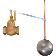Control Devices - 2" Pipe, Brass & Bronze, Globe Pattern-Single Seat, Mechanical Float Valve - 75 psi, FIP x FIP End Connections - Eagle Tool & Supply