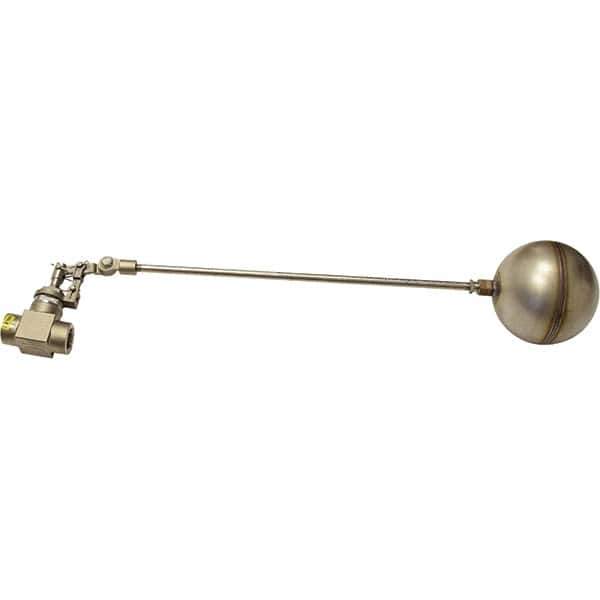 Control Devices - 1/2" Pipe, Stainless Steel, Globe Pattern-Double Seat, Mechanical Float Valve - 100 psi, FIP End Connections - Eagle Tool & Supply