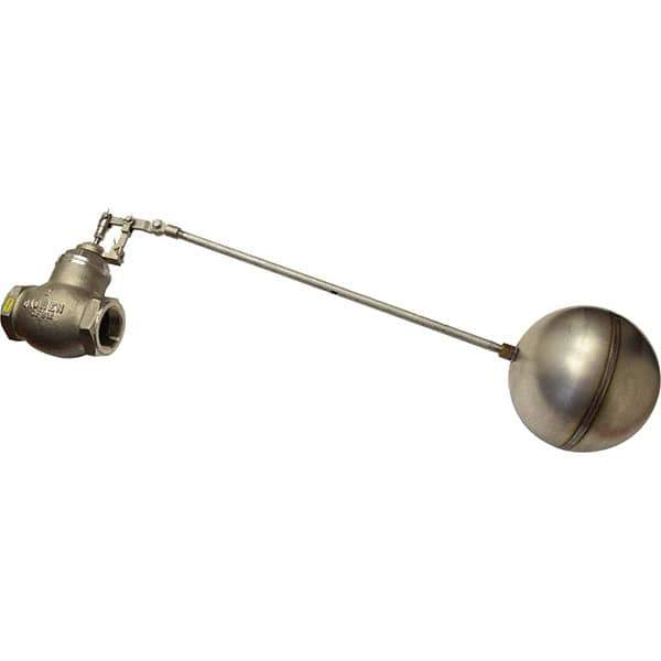 Control Devices - 2" Pipe, Stainless Steel, Globe Pattern-Double Seat, Mechanical Float Valve - 75 psi, FIP End Connections - Eagle Tool & Supply