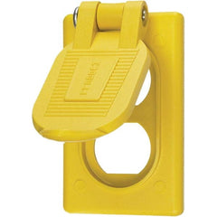 Hubbell Wiring Device-Kellems - Weatherproof Box Covers Cover Shape: Rectangle Number of Holes in Outlet: 1 - Eagle Tool & Supply