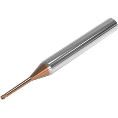 Seco - 3mm, 4 Flute, Single End, Solid Carbide, 0.2mm Corner Radius End Mill - 60mm OAL, 28° Helix, Right Hand Flute, 2.25mm LOC, Right Hand Cut, 24mm Extended Reach - Eagle Tool & Supply