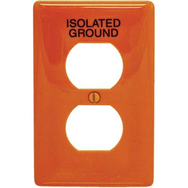 Hubbell Wiring Device-Kellems - Wall Plates Wall Plate Type: Outlet Wall Plates Color: Orange - Eagle Tool & Supply