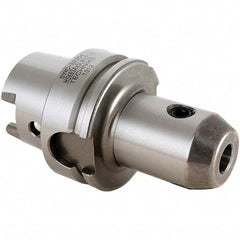 Techniks - HSK100A Taper Shank 1/4 Hole End Mill Holder & Adapter - 25/32" Nose Diam, 3" Projection - Exact Industrial Supply