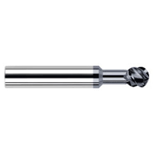 Undercutting End Mills - 0.0625″ (1/16″) Cutter Diameter × 0.0930″ (3/32″) Neck Length × 270° Carbide Undercutting End Mill, 2 Flutes, AlTiN Coated - Exact Industrial Supply