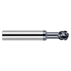 Undercutting End Mills - 0.1250″ (1/8″) Cutter Diameter × 0.1250″ (1/8″) Neck Length × 270° Carbide Undercutting End Mill, 4 Flutes, AlTiN Coated