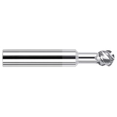 Undercutting End Mills - 0.0781″ (5/64″) Cutter Diameter × 0.2500″ (1/4″) Neck Length × 270° Carbide Undercutting End Mill, 2 Flutes, TiB2 Coated - Exact Industrial Supply