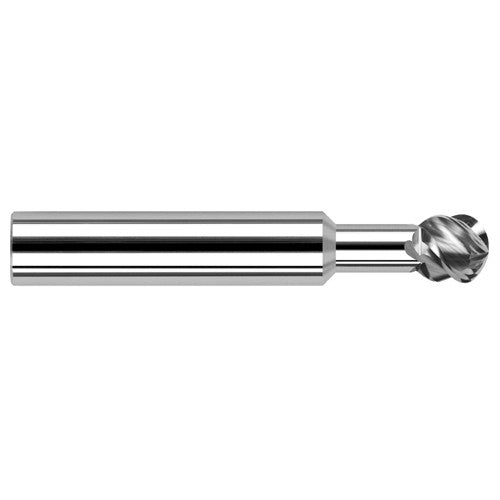 Undercutting End Mills - 0.0625″ (1/16″) Cutter Diameter × 0.2500″ (1/4″) Neck Length × 270° Carbide Undercutting End Mill, 2 Flutes - Exact Industrial Supply