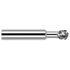 Undercutting End Mills - 0.0625″ (1/16″) Cutter Diameter × 0.2500″ (1/4″) Neck Length × 270° Carbide Undercutting End Mill, 2 Flutes - Exact Industrial Supply