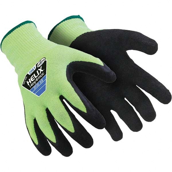 HexArmor - Size XL (10), ANSI Cut Lvl A8, Rubber Latex Coated Cut Resistant Gloves - Eagle Tool & Supply