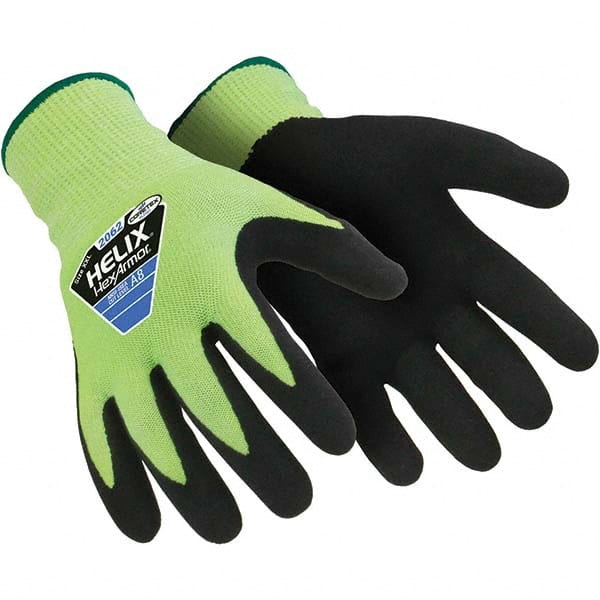 HexArmor - Size M (8), ANSI Cut Lvl A9, Nitrile Coated Cut Resistant Gloves - Eagle Tool & Supply