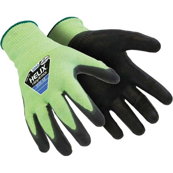 HexArmor - Size M (8), ANSI Cut Lvl A9, Polyurethane Coated Cut Resistant Gloves - Eagle Tool & Supply