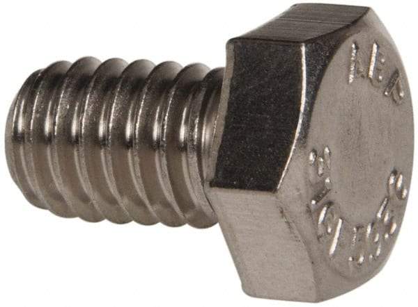 Value Collection - 5/16-18 UNC, 1/2" Length Under Head Hex Head Cap Screw - Fully Threaded, Grade 316 Stainless Steel, Uncoated, 1/2" Hex - Eagle Tool & Supply