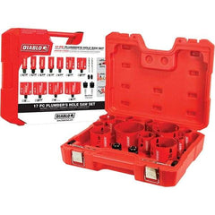 Freud - Hole Saw Kits Minimum Saw Diameter (Inch): 1-1/8 Maximum Saw Diameter (Inch): 4.5200 - Eagle Tool & Supply